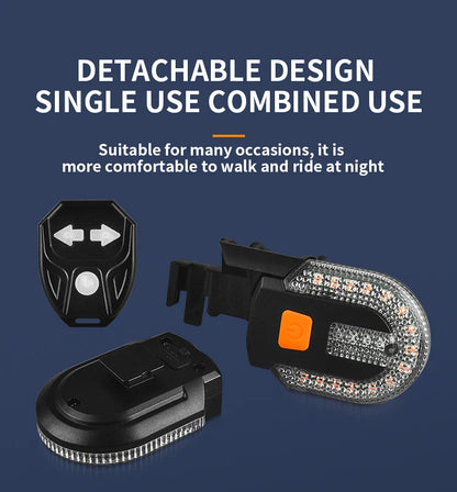 LEDSAFE- Bike Turn Signal Rear Light- Rechargeable & Wireless